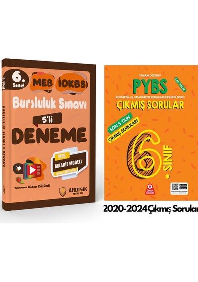 Ardışık Yayınları Bursluluk Sınavı 6. Sınıf Bursluluk Deneme + Son 5 Yıl Bursluluk Çıkmış Sorular