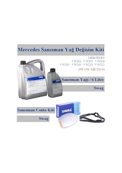 Swag Mercedes C W204 E W210 Mb 236.14 Otomatik Şanzıman Yağ Seti