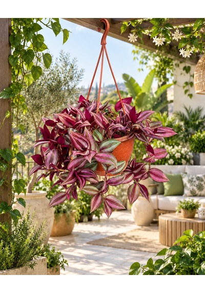 Makrome Telgraf Çiçeği Mor - Balkon Teras Bitkisi