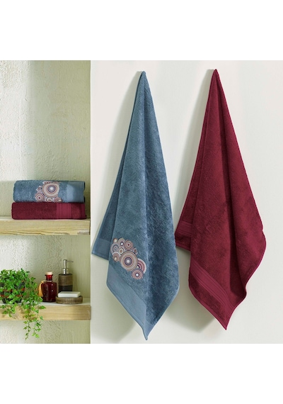 Taç South Soft Bamboo Hamam Seti Bordo