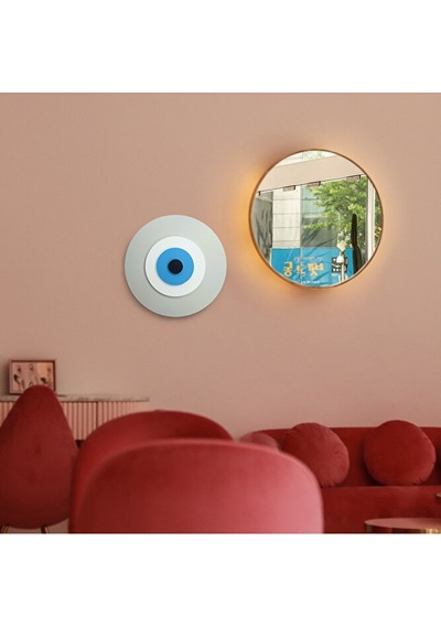 Minimalist Deniz Kabuğu Nazar Boncuğu El Yapımı Ahşap Büyük Nazar