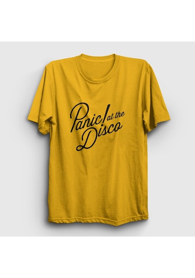 Presmono Unisex Rare To Die Panic At The Disco T-shirt Sarı