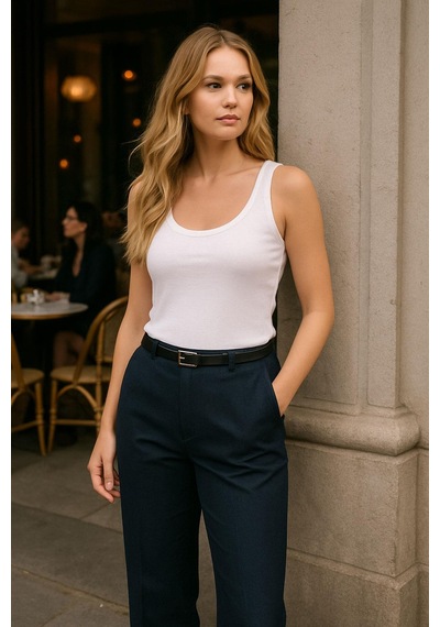 2 Adet Pamuk Karışımlı Kolsuz Dar Kesim Atlet Tişört Renkli