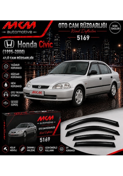 Honda Civic 1995-2000 Model 4'Lü Mugen Cam Rüzgarlığı