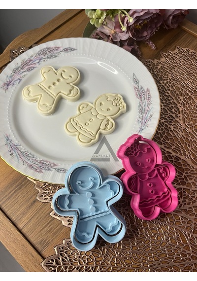 Gingerbread Kurabiye Adam & Kurabiye Kadın - Kurabiye Kalıp Seti 2'li Plastik Diğer