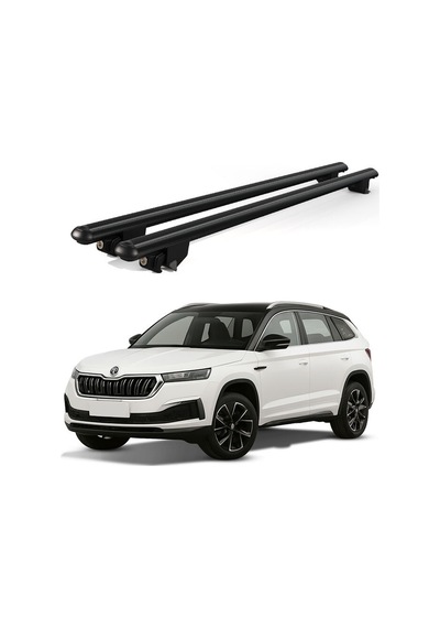 Kanca Skoda Kamiq 2019 Ve Sonrası Uyumlu Siyah Kilitli Ara Atkı 110cm Port Bagaj Tavan Barı