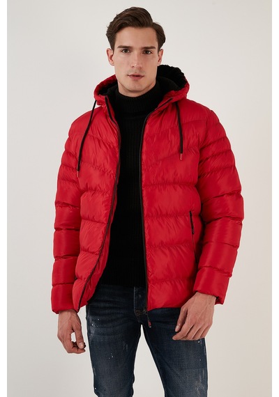 Buratti Peluş Astarlı Kapüşonlu Fermuarlı Slim Fit Şişme Erkek Mont 5762010 Kırmızı Buratti Peluş Astarlı Kapüşonlu Fermuarlı Slim Fit Şişme Erkek Mont 5762010 Kırmızı