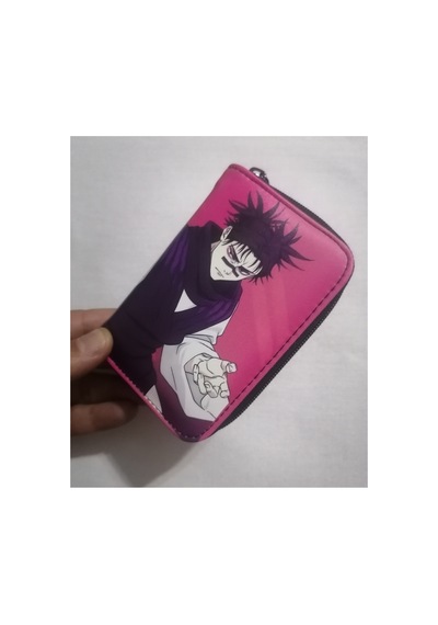 Owlbag Company Owl Bag Jujutsu Kaisen - Choso Pembe Fon Desenli Tasarım Suni Deri Cüzdan Çok Renkli