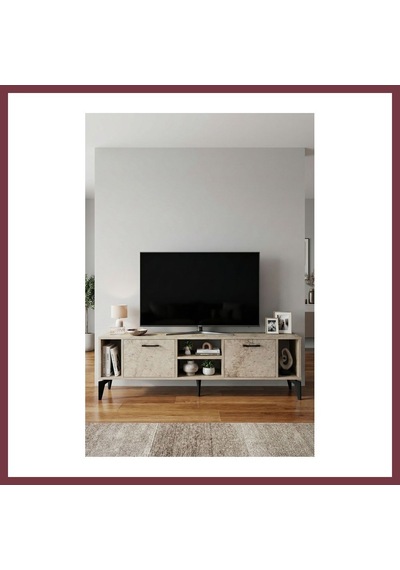 Storeşahin Linya Tv Sehpası Suntalam Ekru 160x35 Cm Shn0720