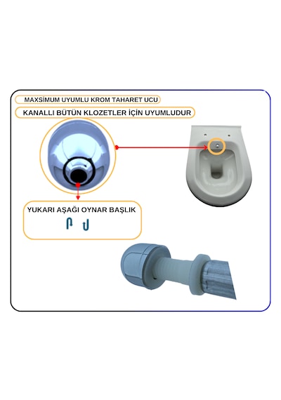 311464yp1te Taharetucu Fıskiyeayarlı Metal Tk8 Tamamı Krom