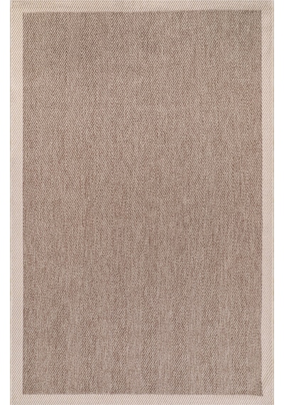 Elit Premium Sisal Jut Halı 1405 Hav Ve Toz Yapmaz Bordürlü Halı Bej-krem Bej - Krem