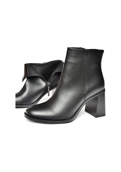 Fox Shoes R518101309 Siyah Kalın Topuklu Kadın Bot Siyah