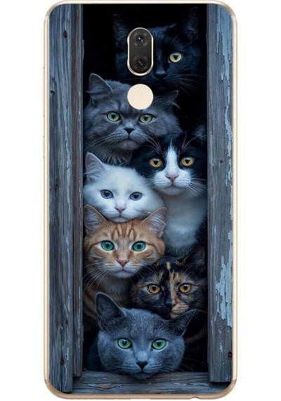 Huawei Mate 10 Lite Uyumlu Yavru Kediler Baskılı Silikon Kılıf Renkli