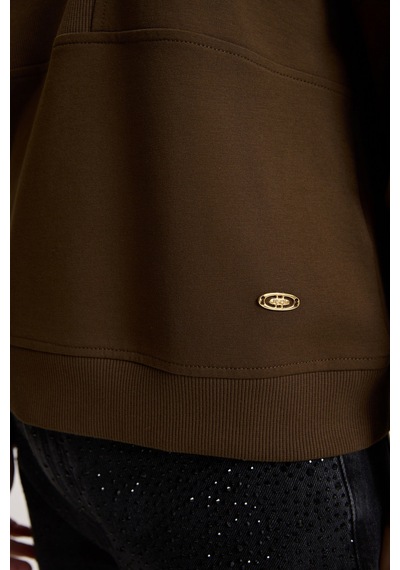 U.S. Polo Assn. Kadın Kahverengi Bisiklet Yaka Sweatshirt 50329004-vr029
