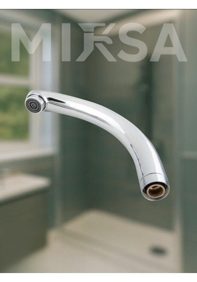 Mix Kuğu Mutfak, Lavabo, Banyo Musluğu Batarya Borusu 18 Cm Krom