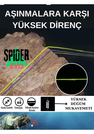 Spıder Evo 8x 150 Mt Yeşil İp Misina