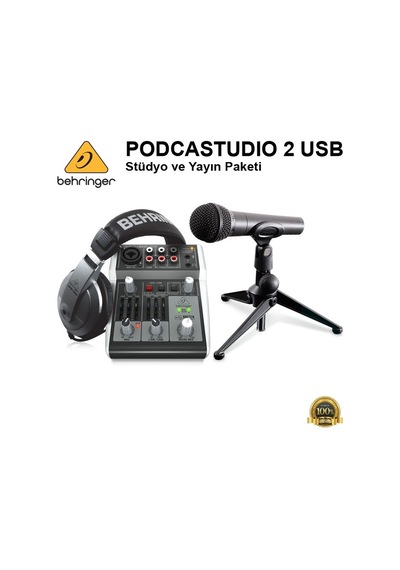 Behringer Podcastudıo 2 Usb Stüdyo ve Yayın Paketi