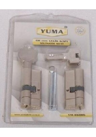 Çelik Kapı Barel Seti Tuzaklı Saten 68 Mm Çelik Kapı Kilidi Kilit Göbeği