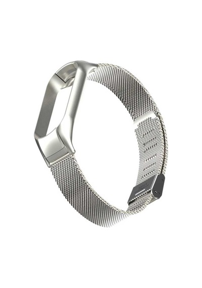 Xiaomi Mi Band 5 Uyumlu Lüks Metal Mıknatıslı Kordon Paslanmaz Çelik - Gümüş Çok Renkli