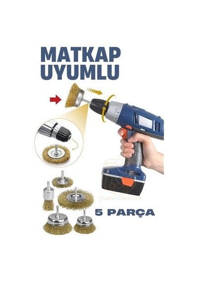Zenvac Matkap Uyumlu Saçaklı Pimli Tel Fıça Fırça Seti 1/4 İnç 721170 Zenvac29