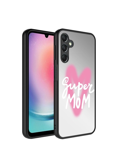 Samsung Galaxy Uyumlu A14 Kılıf Aynalı Desenli Kamera Korumalı Parlak Zore Mirror Kapak - Seyahat