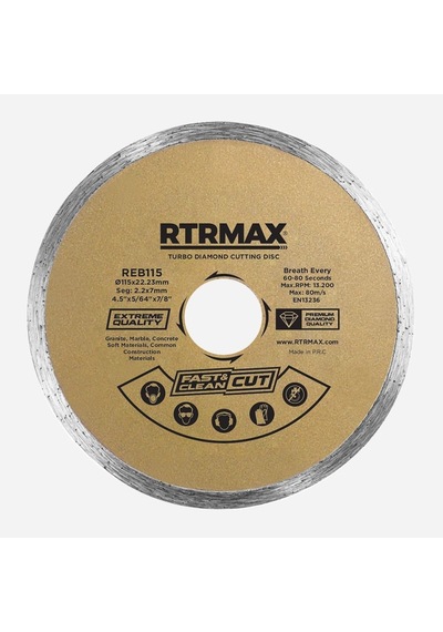 Rtrmax Reb180 Sürekli Elmas Testere 180x22 MM