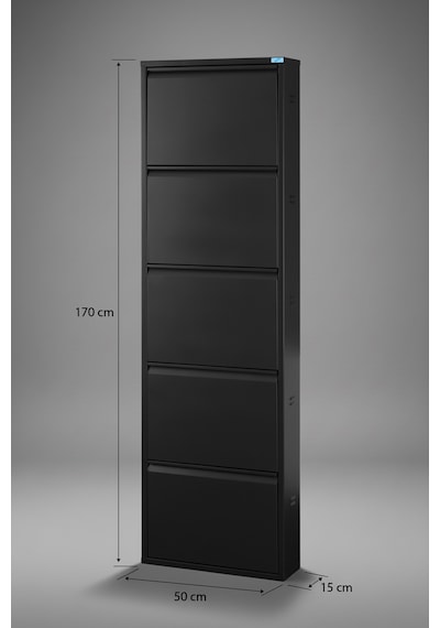 Metal Ayakkabılık 5'li Model Siyah