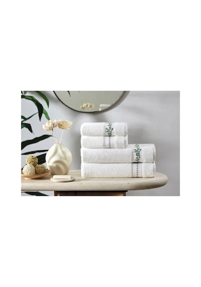 Jardin Havlu Seti Best Set Yeşil-krem