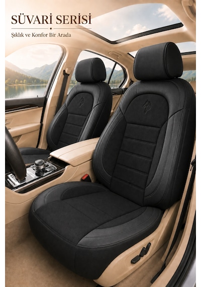 Mitsubishi L200 2011-2015 Uyumlu Süvari Serisi Siyah Oto Koltuk Kılıfı
