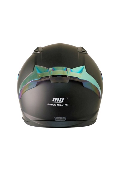 Motosiklet Kaskı Ecer 22.r06 Sertifikalı Double Vizör Full Face Kask Mat Siyah Mat Siyah