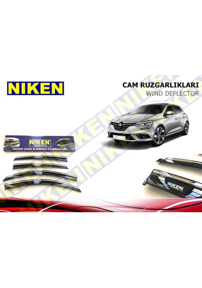 Renault Megane 4 Hb Kromlu Cam Rüzgarlığı Niken 2016-2017-2018