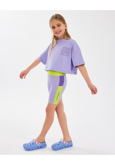 Skechers G Graphıc Tee Crop T-shirt Büyük Kız Çocuk Mor Tshirt Sk2510017-505 Mor