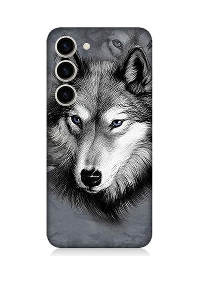 Samsung Galaxy S23 Plus Uyumlu Silikon Kılıf Mavi Gözlü Kurt
