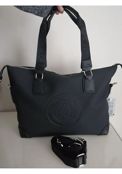 Just Polo Kadın Yeni Sezon Büyük Boy Lüks El Ve Omuz Çantası Shoulder Bag Ebat: 33 X 40 Cm Siyah