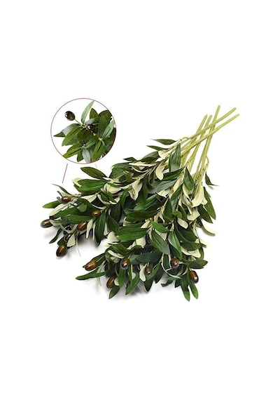 Nettenevime 4lü Set Yapay Zeytin Dalı 45cm 4 Meyveli Yapay Çiçek Genel