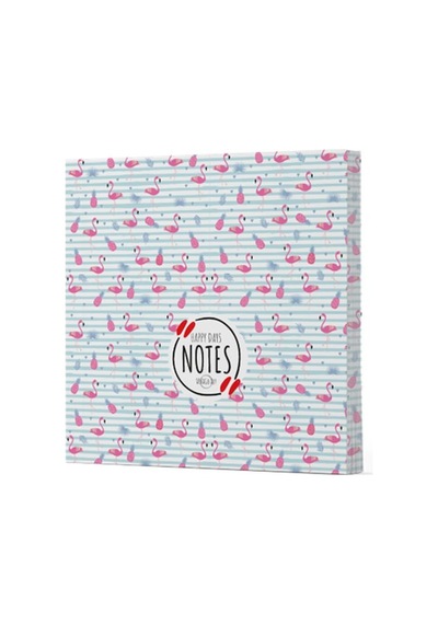 Flamingo 4 - Çizgisiz Yan Boyamalı Defter