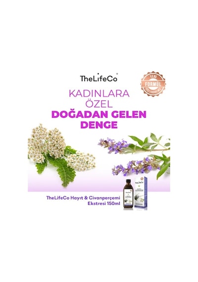 TheLifeCo Hayıt & Civanperçemi Ekstraktı 150 ML