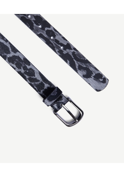 Yargıcı Soyut Leopar Baskılı Kadife Pantolon Kemeri 26kkkm7011x 005 Gri
