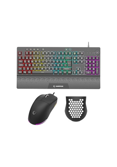Rampage Eclipse Siyah Usb Rgb Aydınlatmalı Q Gaming 4 Tuş Makrolu Oyuncu Klavye Mouse Set Diğer