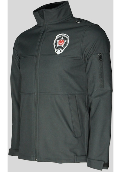 Uniprom Erkek Özel Güvenlik Softshell Mont Yeni Tip Siyah