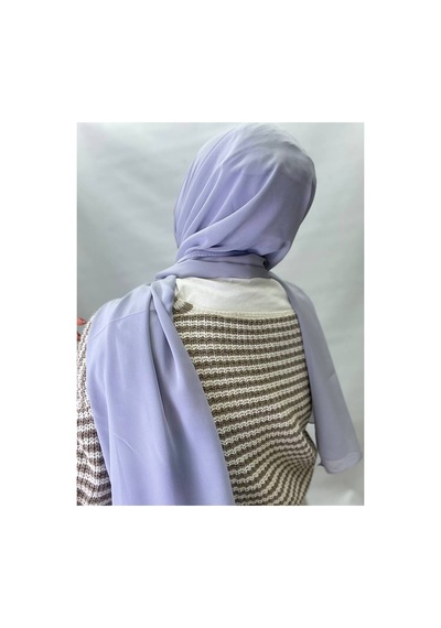 ALDAIYR Hazır Pratik Lüks Boru Boneli Şifon Şal Boa12354 Gri0022