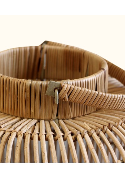 Koza Home Meander El Yapımı Dekoratif Rattan Mumluk 28x30x38 8940 Standart