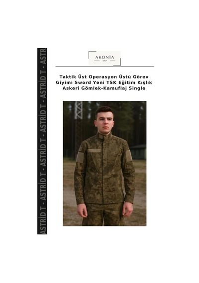 Astrid T Taktik Üst Operasyon Üstü Görev Giyimi Sword Yeni Tsk Eğitim Kışlık Askeri Gömlek-kamuflaj Single Çok Renkli