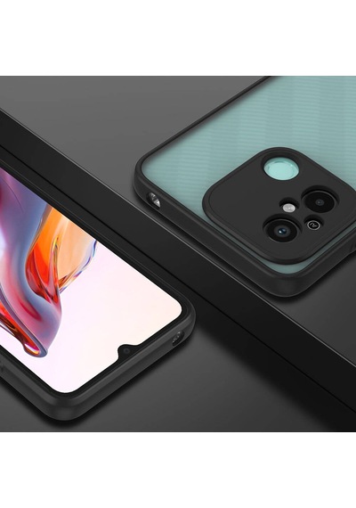 Xiaomi Redmi 12c Kılıf Zore Hux Kapak Siyah