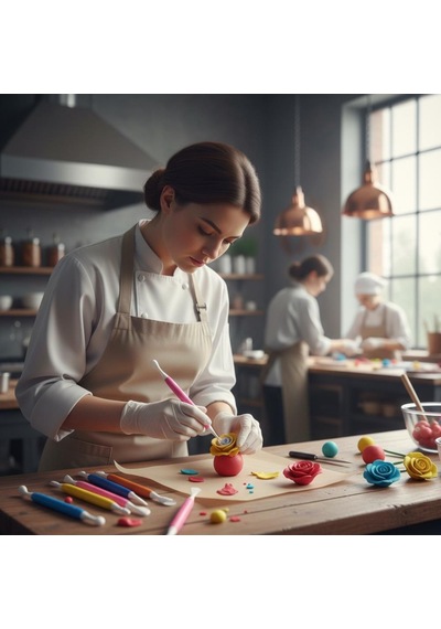 Marzipan & Şeker Hamuru Şekillendirme Seti 10 Lu 20 Farklı Uçlu Pasta Dekorasyon Çubukları