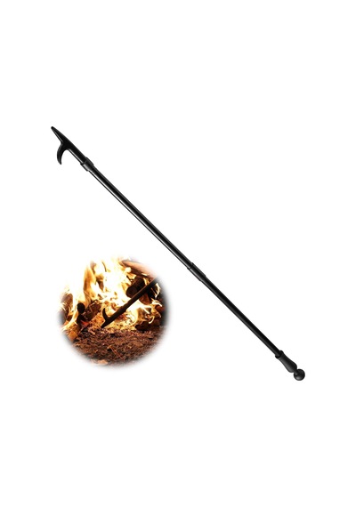Ateş Çekirdeği İçin Ateş Poker 116 Cm Ekstra Uzun Taşınabilir Kamp Ateşi Poker Şömine, Kamp, Odun Sobası, Dı