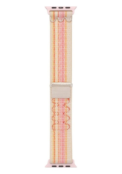 Apple Watch 7 45mm Krd-91 Hasır Kordon Strap Kayış Pembe