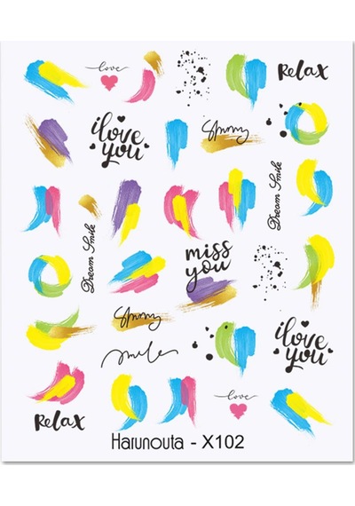 Su Transferli Nail Art Sticker X102 53013-2