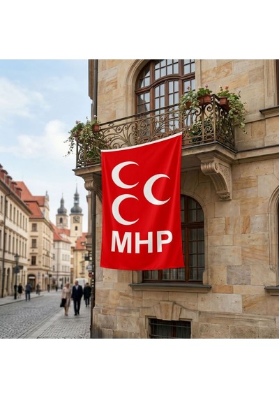 Mhp Milliyetçi Hareket Partisi Bayrağı Premium Raşel Kumaş 150x225 Cm Diğer