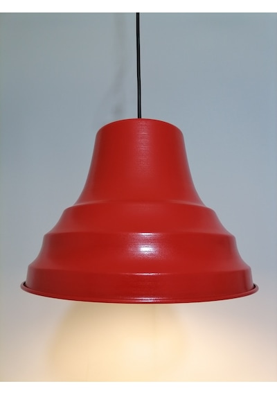 Riolight Retro Kırmızı Içi Gold Tekli Metal Sarkıt Çap: 27Cm (538288583)